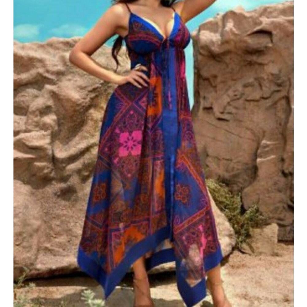 Guess by Marciano Cascara Paisley Maxi dress size XS